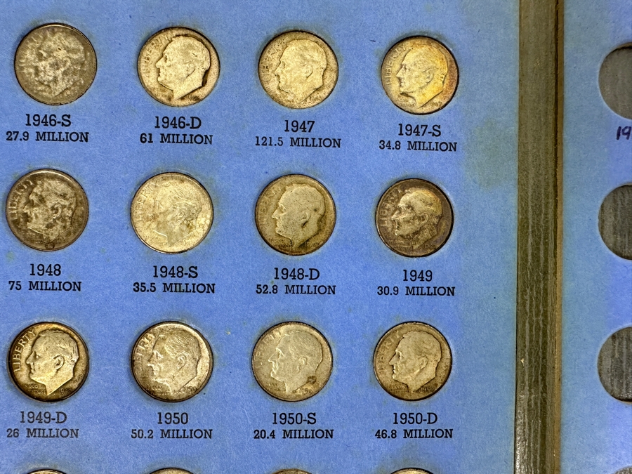 Collection Of (24) Roosevelt Silver Dimes From 1946-1953 [Photo 4]