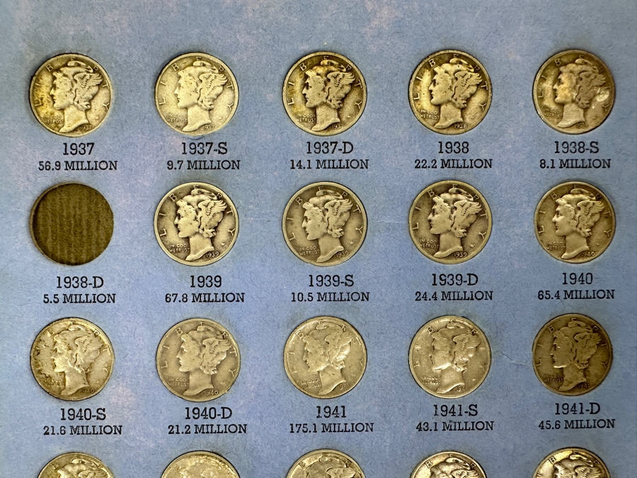 Collection Of (64) Mercury Head Silver Dimes From 1916-1945 [Photo 9]