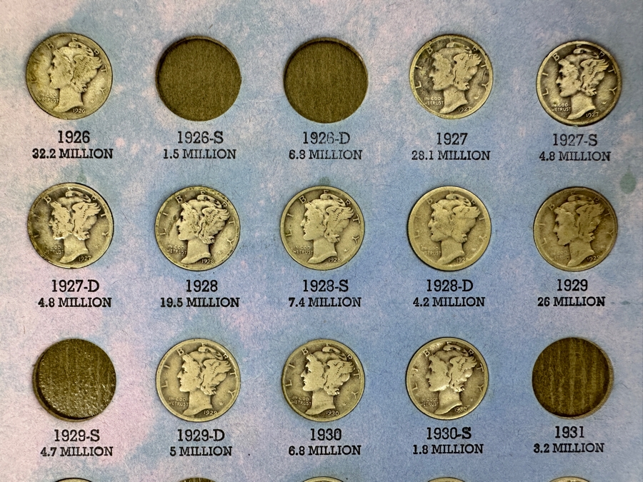 Collection Of (64) Mercury Head Silver Dimes From 1916-1945 [Photo 7]