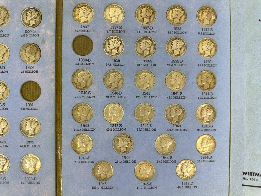 Collection Of (64) Mercury Head Silver Dimes From 1916-1945 [Photo 4]