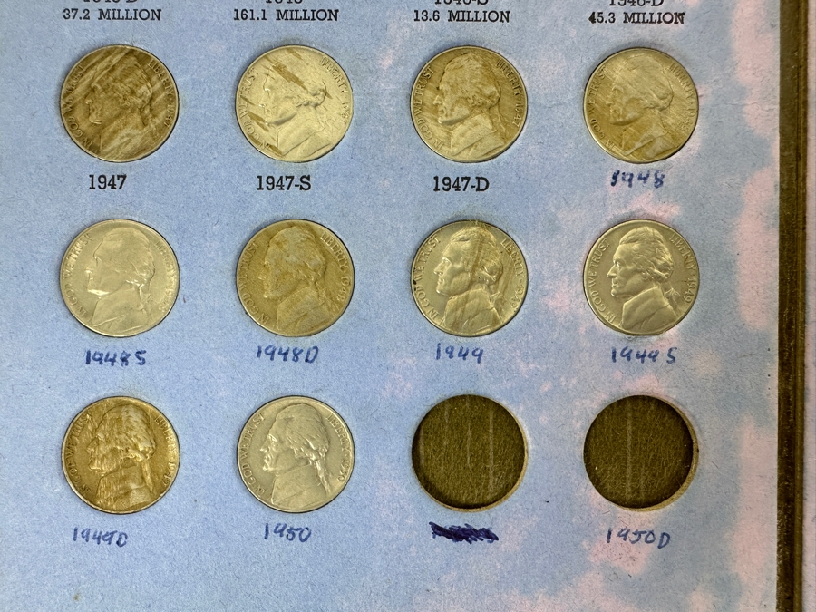 Collection Of (41) Jefferson Nickels From 1938 To 1951 Including (5) Silver Nickels [Photo 6]