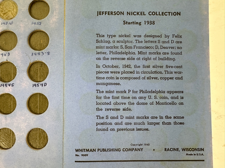 Collection Of (41) Jefferson Nickels From 1938 To 1951 Including (5) Silver Nickels [Photo 8]