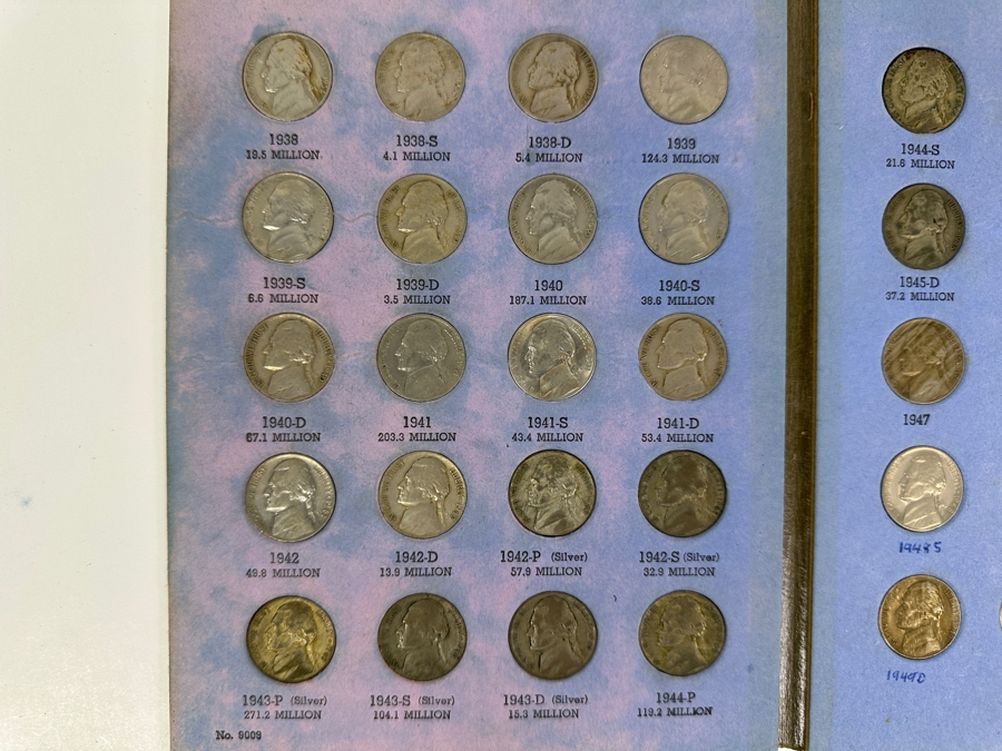 Collection Of (41) Jefferson Nickels From 1938 To 1951 Including (5) Silver Nickels [Photo 2]