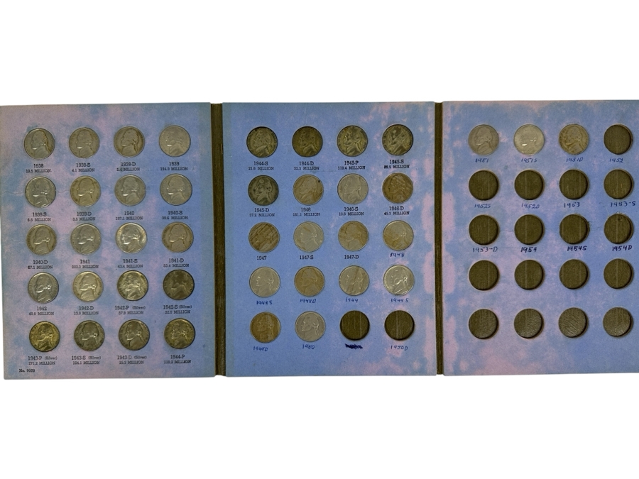 Collection Of (41) Jefferson Nickels From 1938 To 1951 Including (5) Silver Nickels
