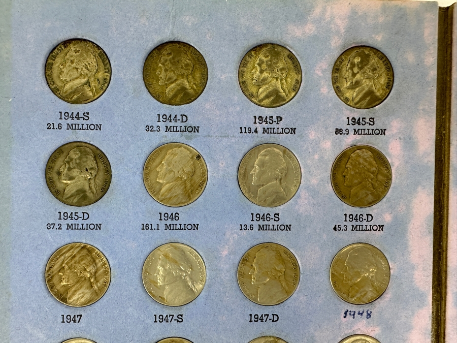 Collection Of (41) Jefferson Nickels From 1938 To 1951 Including (5) Silver Nickels [Photo 5]