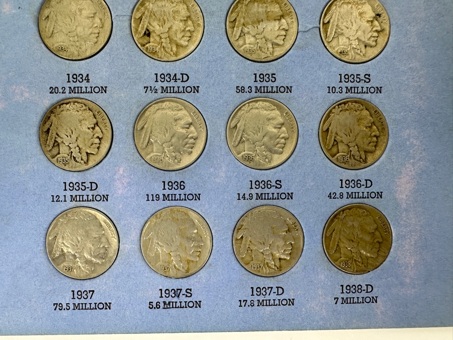 Collection Of (39) Buffalo Nickels From 1915 To 1838 [Photo 9]