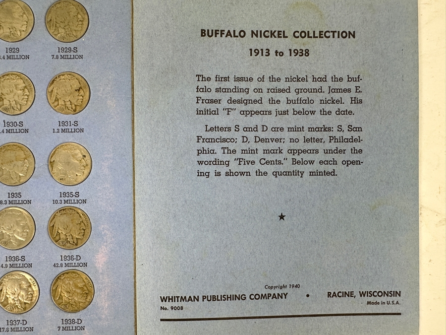Collection Of (39) Buffalo Nickels From 1915 To 1838 [Photo 10]