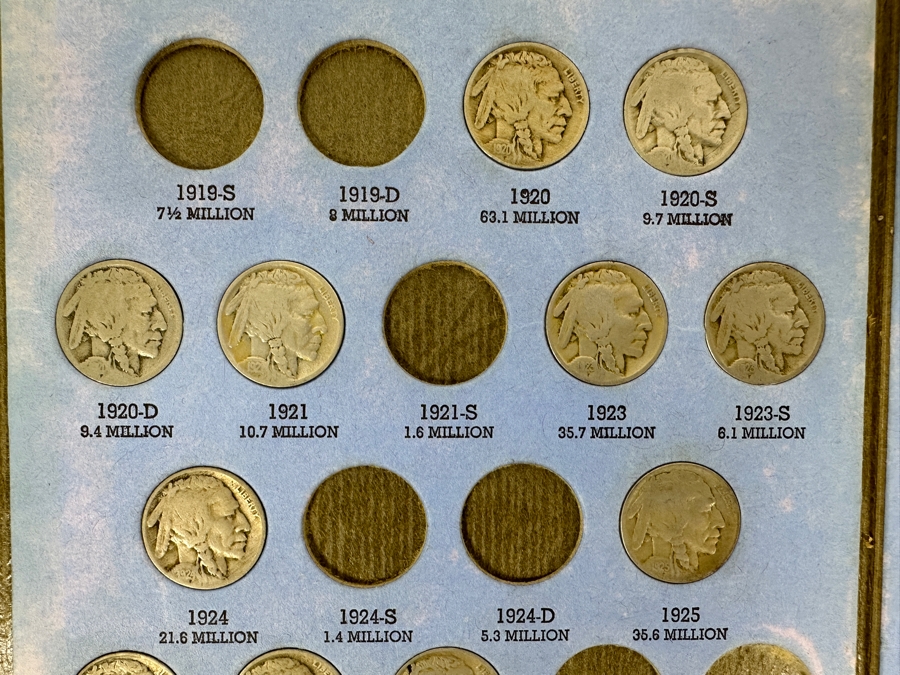 Collection Of (39) Buffalo Nickels From 1915 To 1838 [Photo 5]