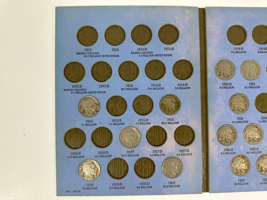 Collection Of (39) Buffalo Nickels From 1915 To 1838 [Photo 2]