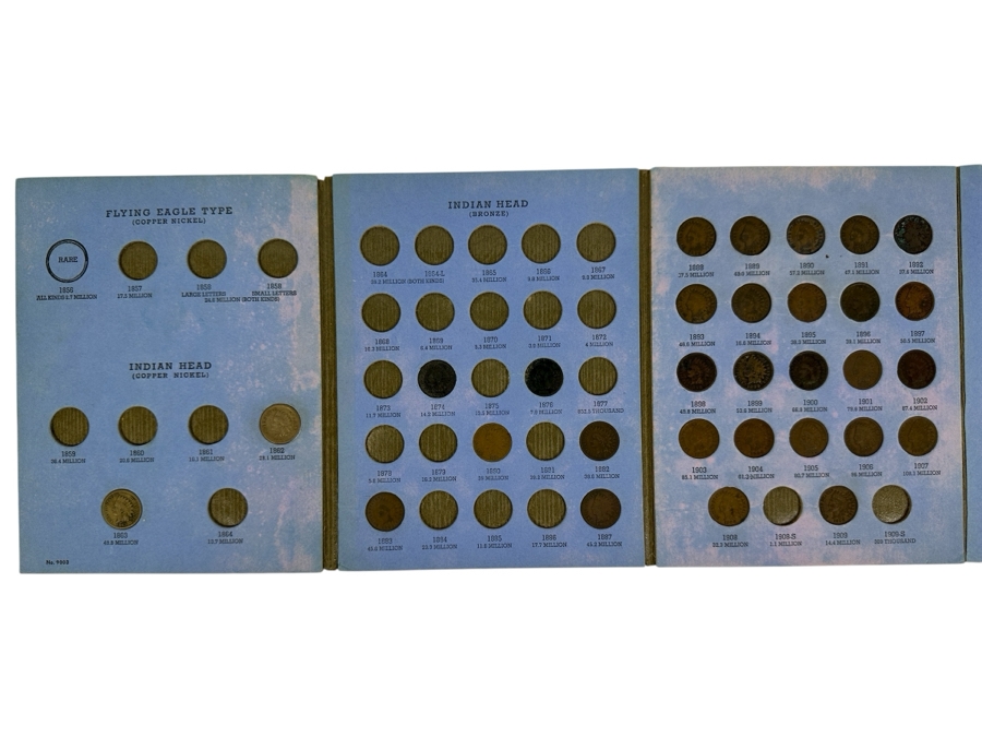 Collection Of (30) Indian Head Cents Pennies From 1862 To 1909