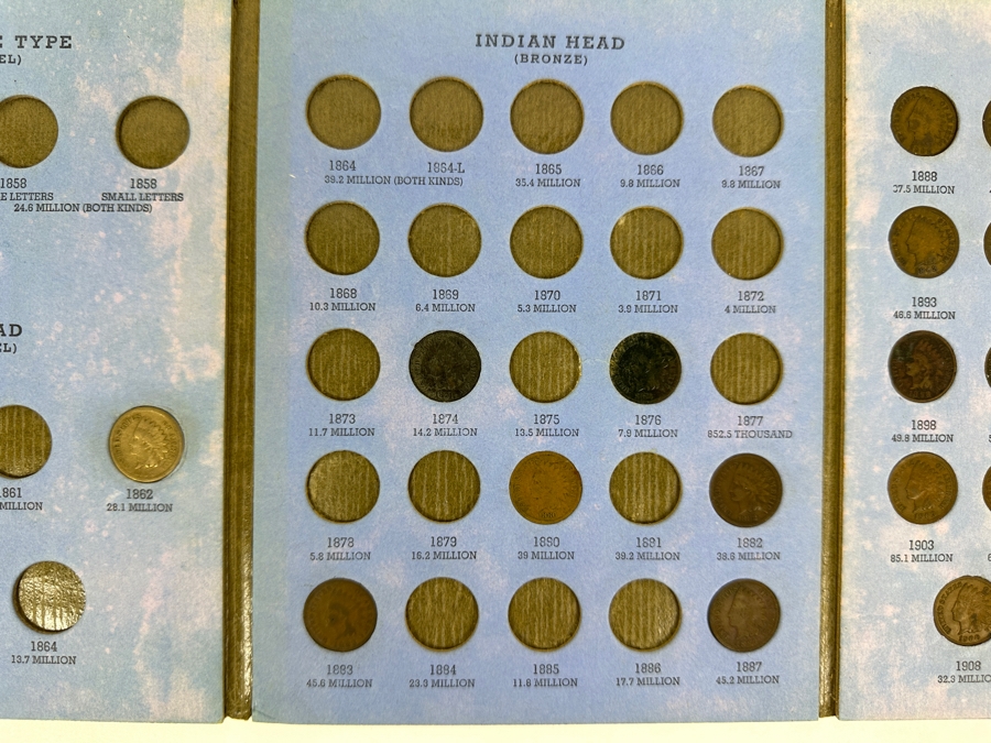 Collection Of (30) Indian Head Cents Pennies From 1862 To 1909 [Photo 4]