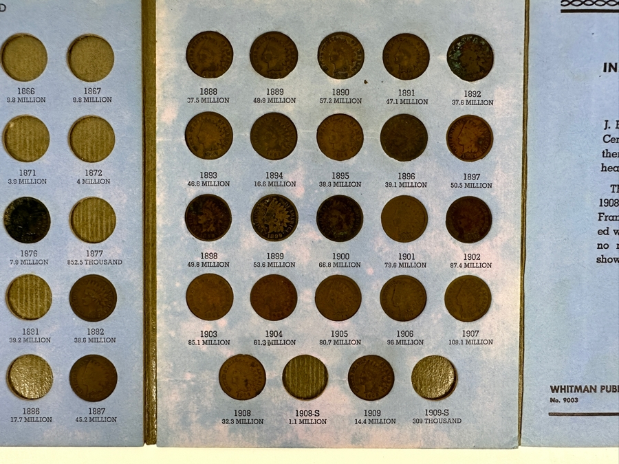 Collection Of (30) Indian Head Cents Pennies From 1862 To 1909 [Photo 7]