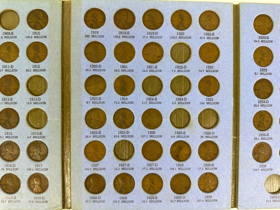 Collection Of (71) Lincoln Head Cents Pennies From 1909 To 1940 [Photo 5]