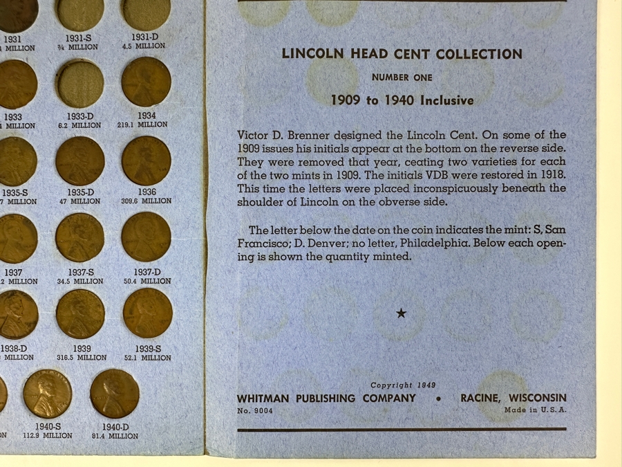 Collection Of (71) Lincoln Head Cents Pennies From 1909 To 1940 [Photo 11]