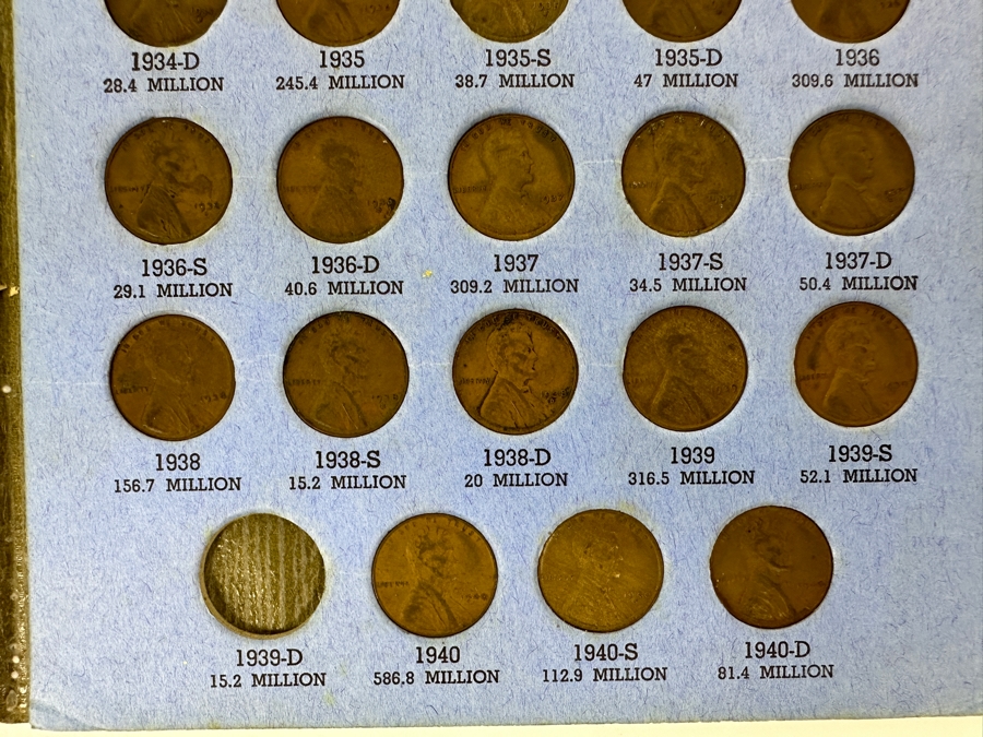 Collection Of (71) Lincoln Head Cents Pennies From 1909 To 1940 [Photo 10]