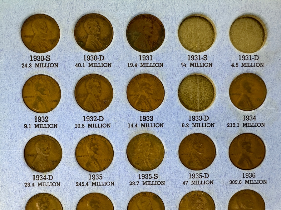 Collection Of (71) Lincoln Head Cents Pennies From 1909 To 1940 [Photo 9]