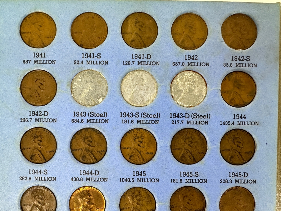 Collection Of (37) Lincoln Head Cents Pennies From 1941 To 1954 [Photo 3]