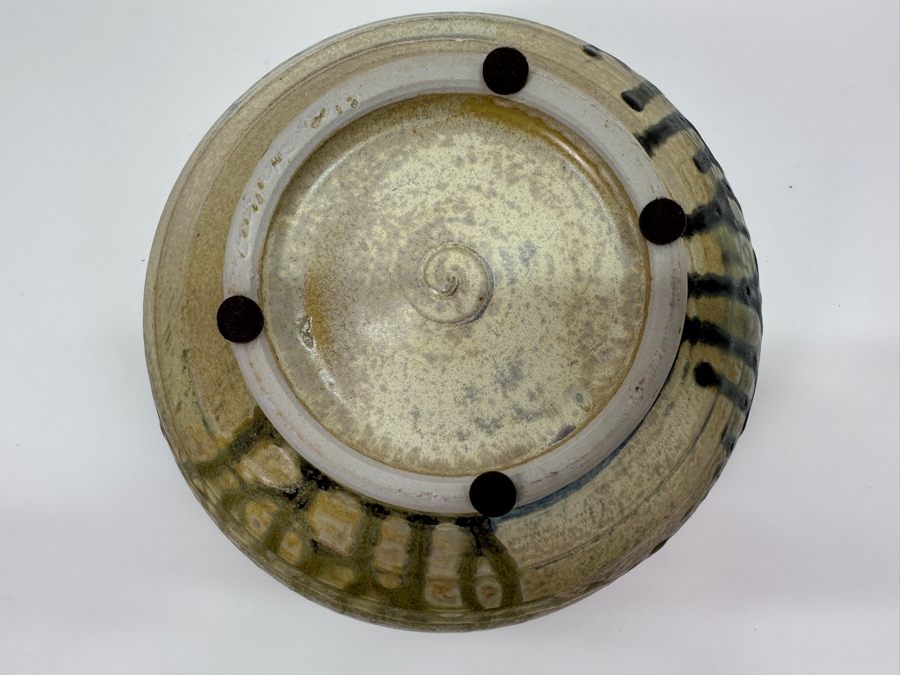 Mid-Century Signed Studio Pottery Bowl 8.75W X 4.5H [Photo 6]