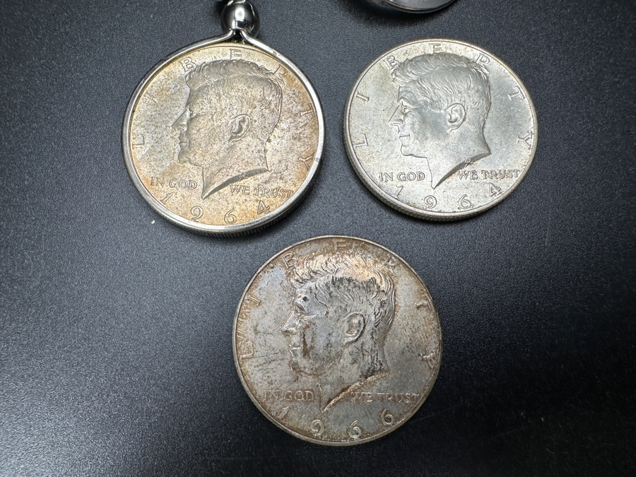 (2) 1964 Kennedy Silver Half Dollars And (1) 1966 Kennedy Silver Half Dollar [Photo 2]