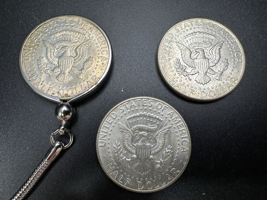 (2) 1964 Kennedy Silver Half Dollars And (1) 1966 Kennedy Silver Half Dollar [Photo 8]