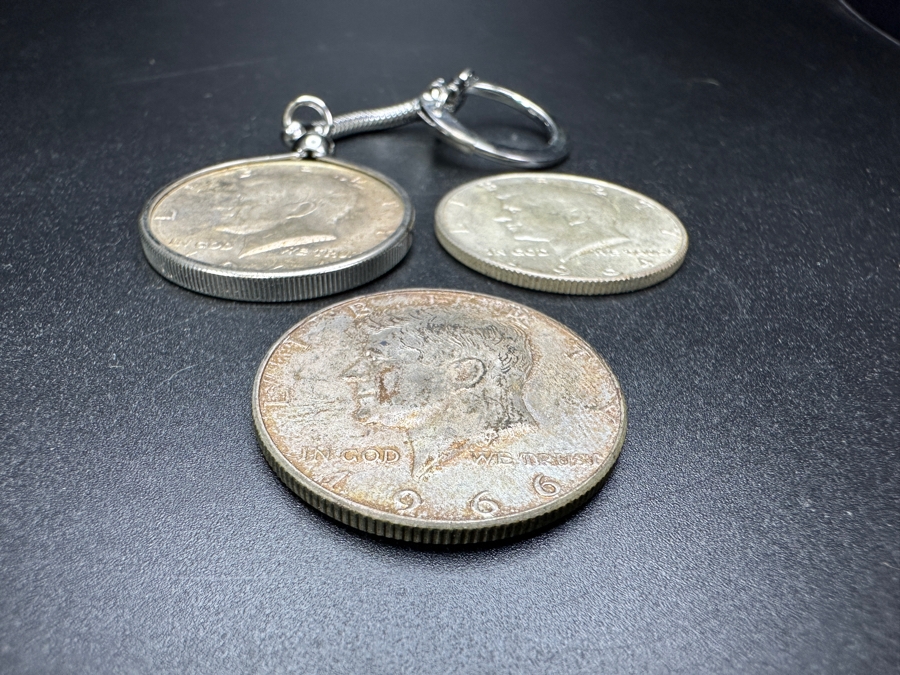 (2) 1964 Kennedy Silver Half Dollars And (1) 1966 Kennedy Silver Half Dollar [Photo 7]