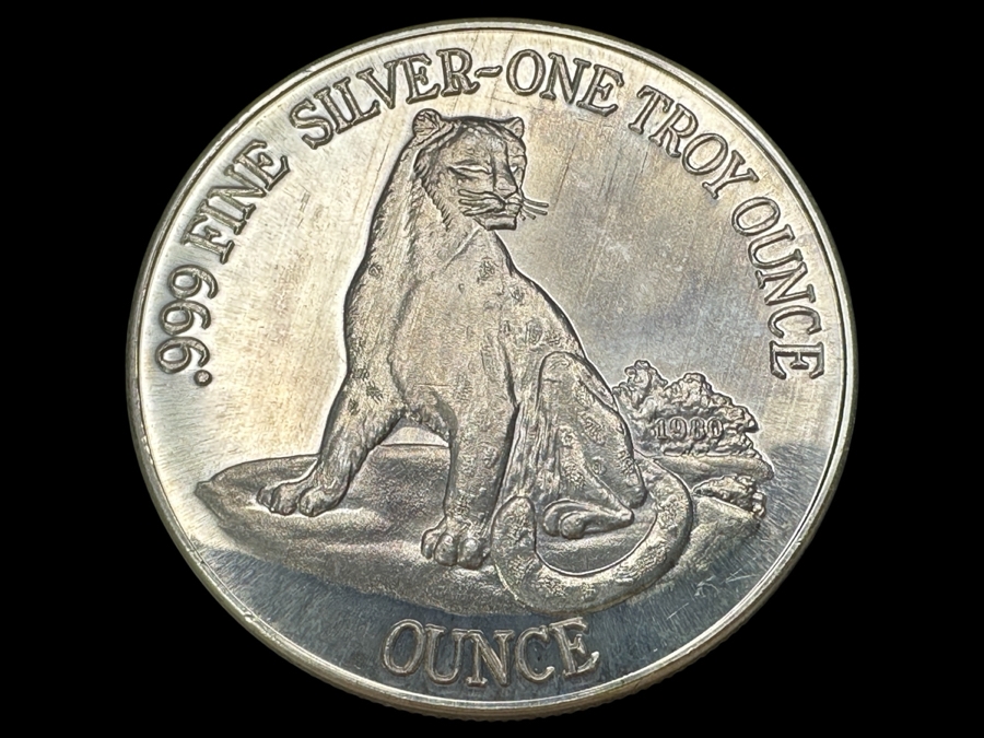 1980 .999 Fine Silver One Troy Ounce USA Bicentennial 1776-1976 Silver Round
