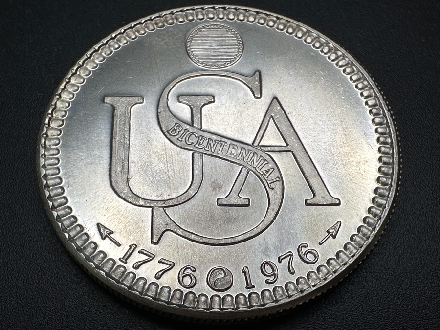 1980 .999 Fine Silver One Troy Ounce USA Bicentennial 1776-1976 Silver Round [Photo 5]