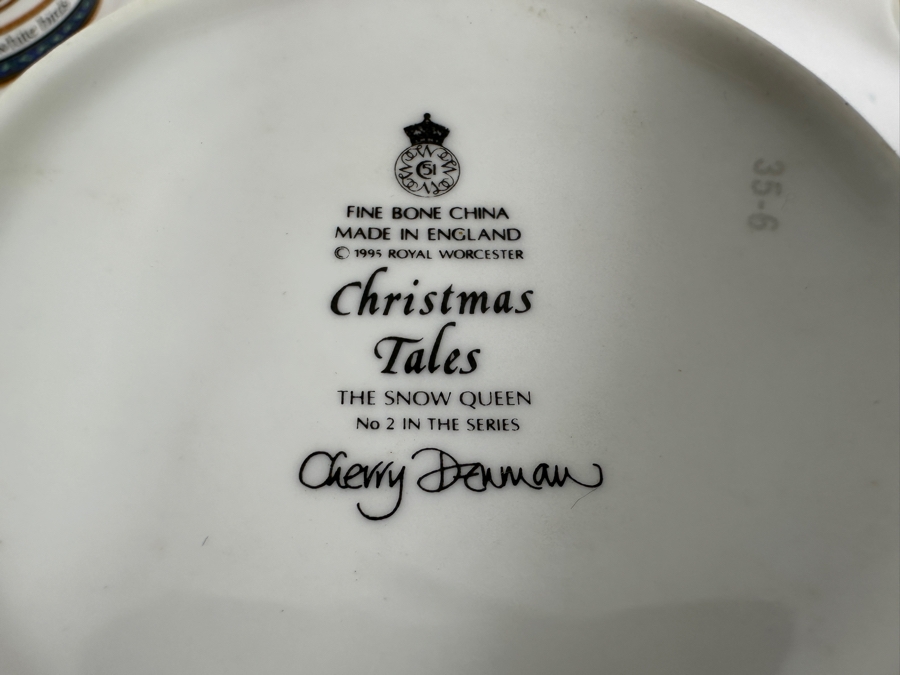(4) Royal Worcester Fine Bone China Mugs Cups Christmas Tales The Snow Queen By Cherry Denman [Photo 5]