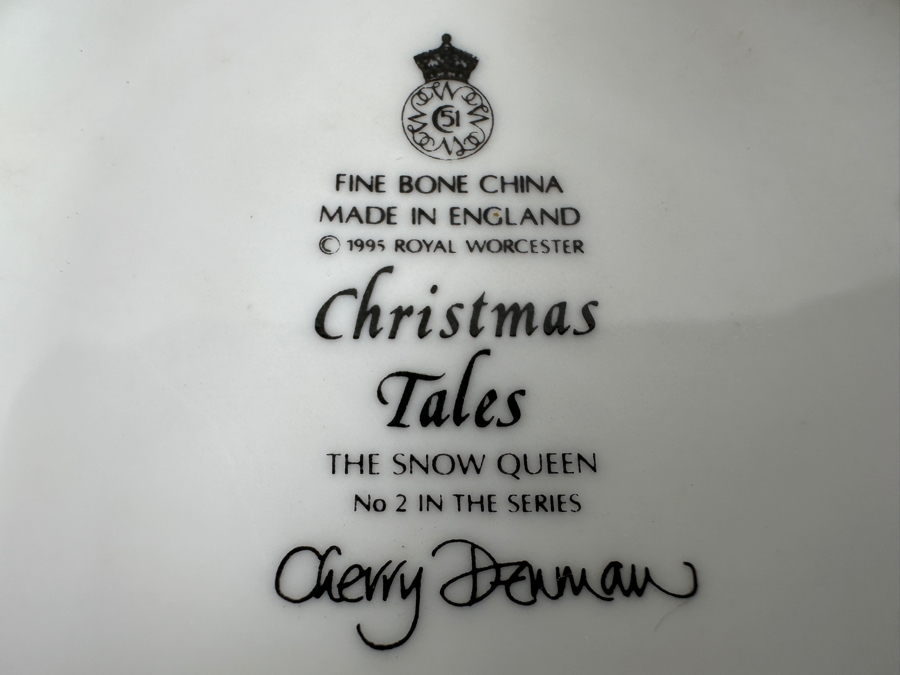 (4) Royal Worcester Fine Bone China Mugs Cups Christmas Tales The Snow Queen By Cherry Denman [Photo 6]