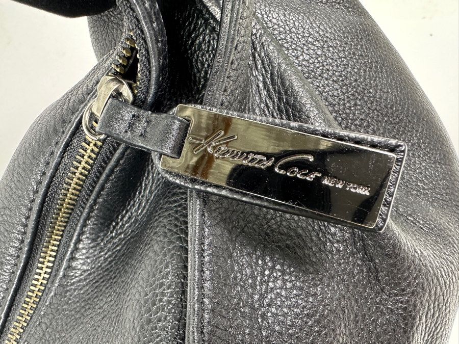 Kenneth Cole Black Leather Tote Handbag 17W [Photo 2]