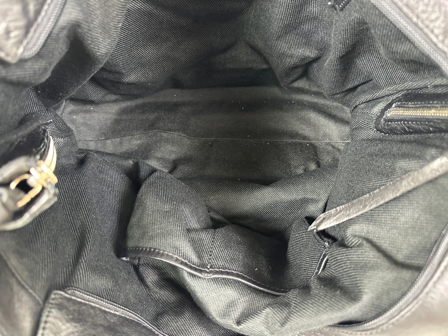 Francesco Biasia Black Leather Tote Handbag [Photo 8]