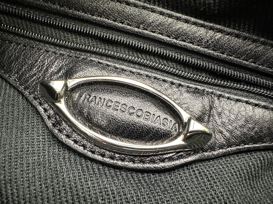 Francesco Biasia Black Leather Tote Handbag [Photo 6]