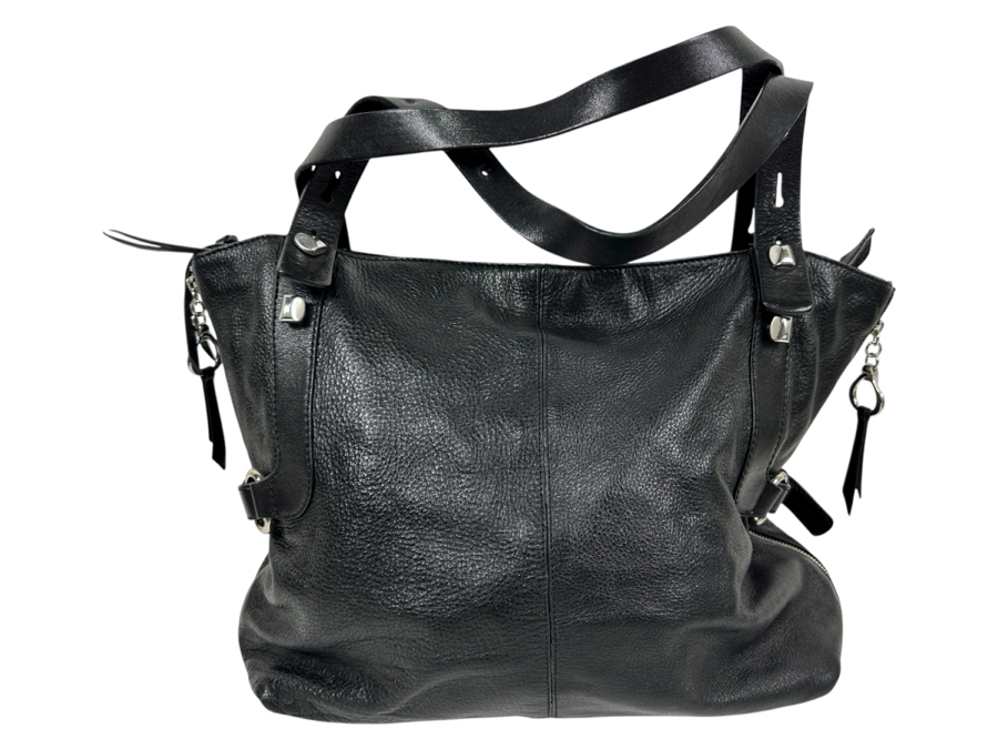 Francesco Biasia Black Leather Tote Handbag