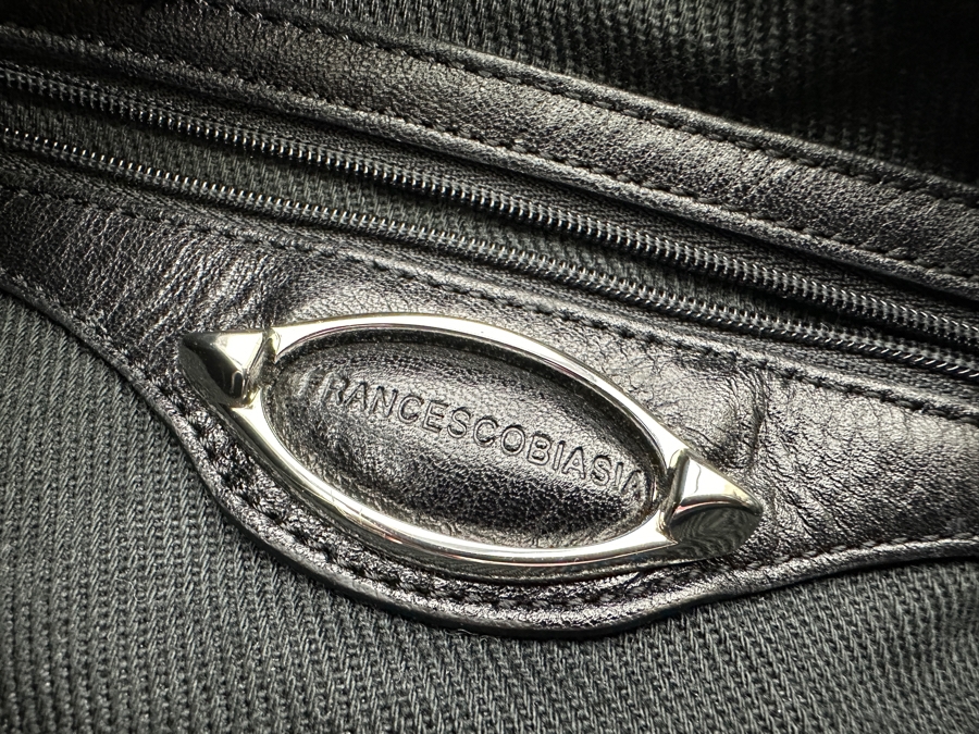Francesco Biasia Black Leather Tote Handbag [Photo 7]