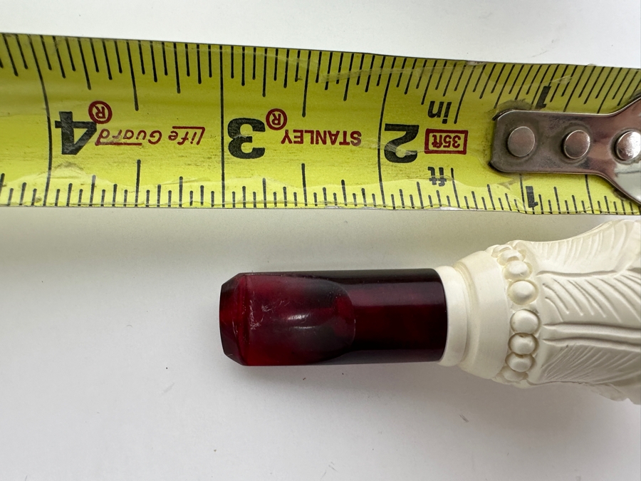 Small Carved Meerschaum Pipe With Case 3L [Photo 5]