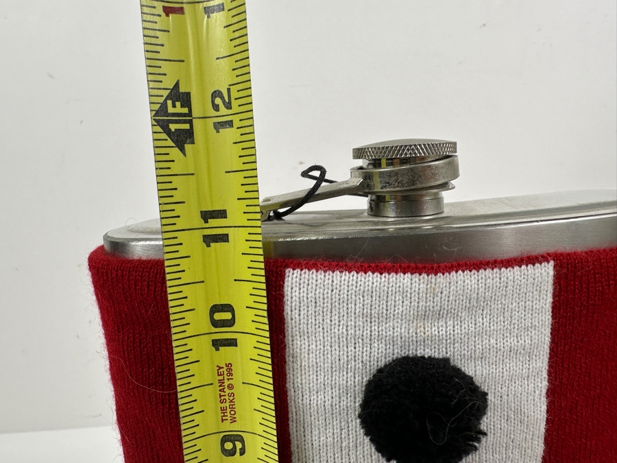 Large 64oz Stainless Steel Flask With Santa Claus Suit Sleeve 11.5H [Photo 5]