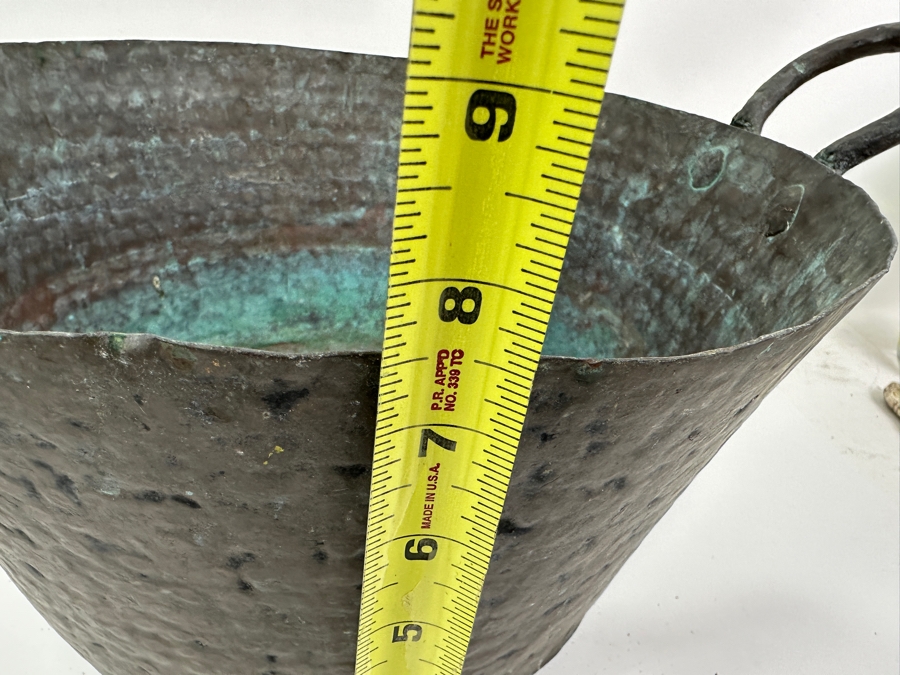 Hammered Copper Pot With Handles 14W X 7.5H [Photo 7]