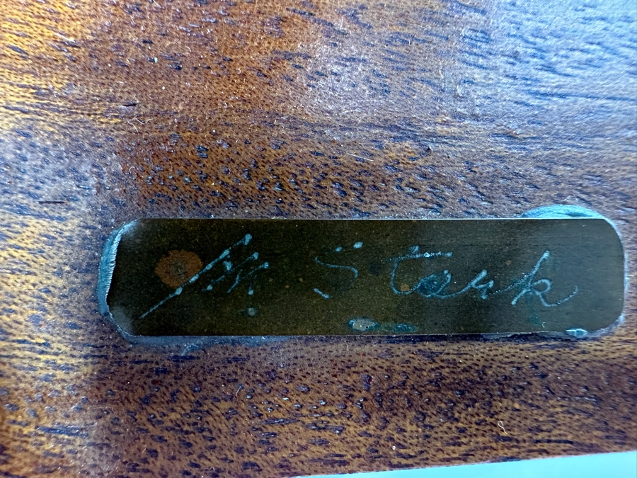 Vintage Bronze Sculpture Of A Woman On Wooden Base Signed M. Stork 11W X 7D X 5.5H [Photo 17]