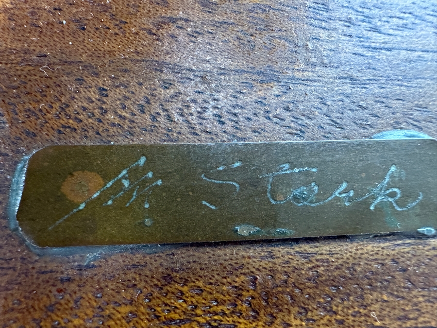 Vintage Bronze Sculpture Of A Woman On Wooden Base Signed M. Stork 11W X 7D X 5.5H [Photo 18]