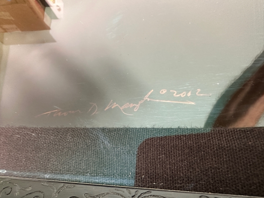 Thomas D. Mangelsen (B. 1946, American) Land Of The Rising Sun - Serengeti National Park In Tanzania Fine Art Photograph 45.5'W X 15'H Framed 53.5' X 22' Retails $3,000 [Photo 4]