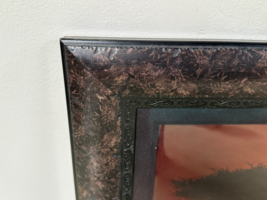 Thomas D. Mangelsen (B. 1946, American) Land Of The Rising Sun - Serengeti National Park In Tanzania Fine Art Photograph 45.5'W X 15'H Framed 53.5' X 22' Retails $3,000 [Photo 5]