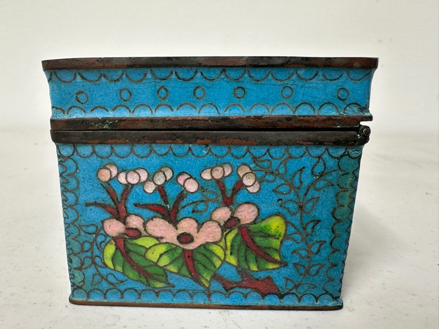 Antique Chinese Ching Dynasty Cloisonne Box 5.25 X 3 X 2.5 [Photo 8]