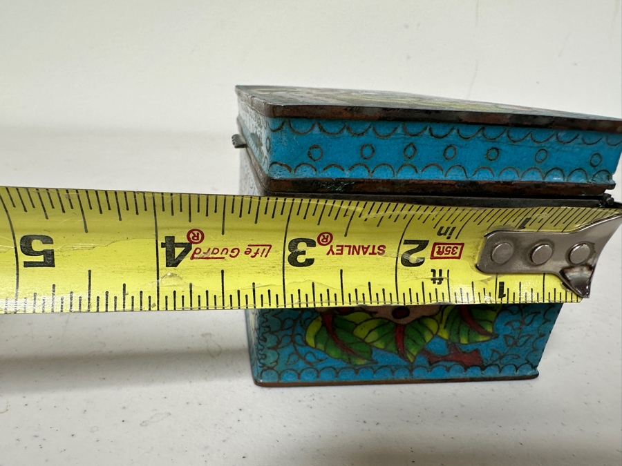 Antique Chinese Ching Dynasty Cloisonne Box 5.25 X 3 X 2.5 [Photo 17]