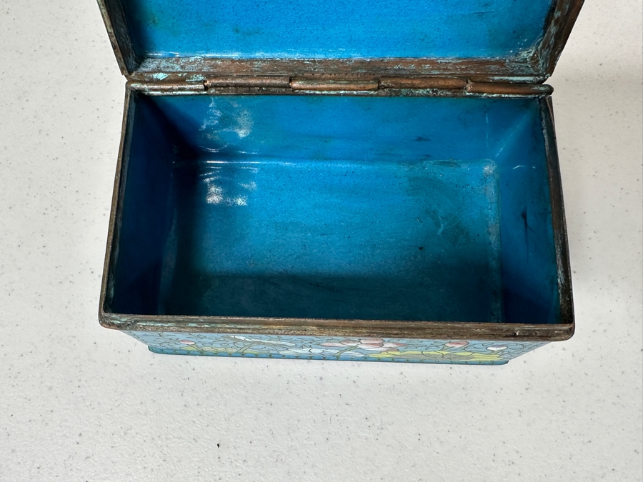 Antique Chinese Ching Dynasty Cloisonne Box 5.25 X 3 X 2.5 [Photo 11]