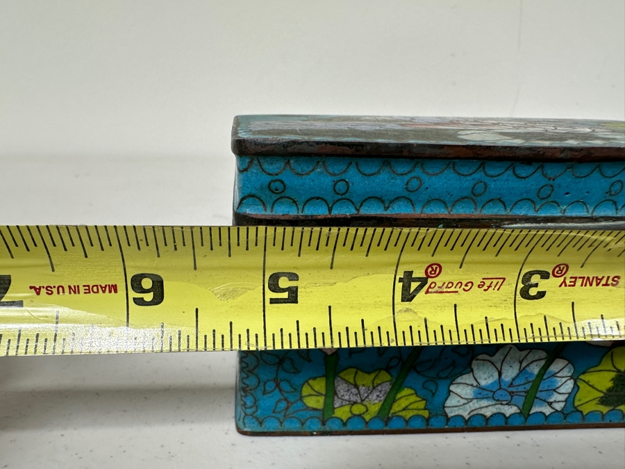 Antique Chinese Ching Dynasty Cloisonne Box 5.25 X 3 X 2.5 [Photo 16]