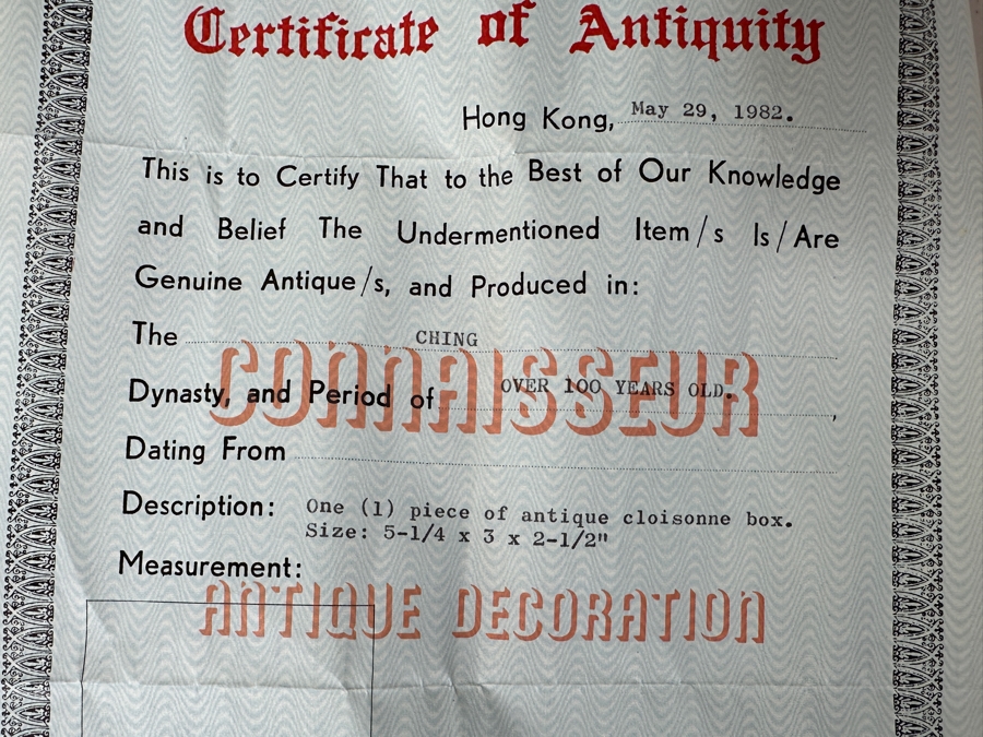 Antique Chinese Ching Dynasty Cloisonne Box 5.25 X 3 X 2.5 [Photo 13]