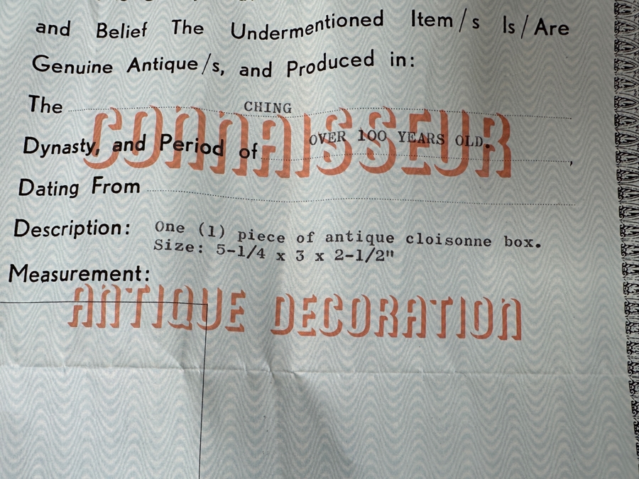 Antique Chinese Ching Dynasty Cloisonne Box 5.25 X 3 X 2.5 [Photo 14]