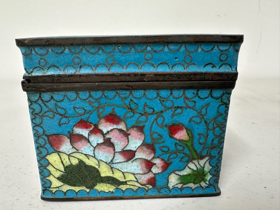 Antique Chinese Ching Dynasty Cloisonne Box 5.25 X 3 X 2.5 [Photo 6]