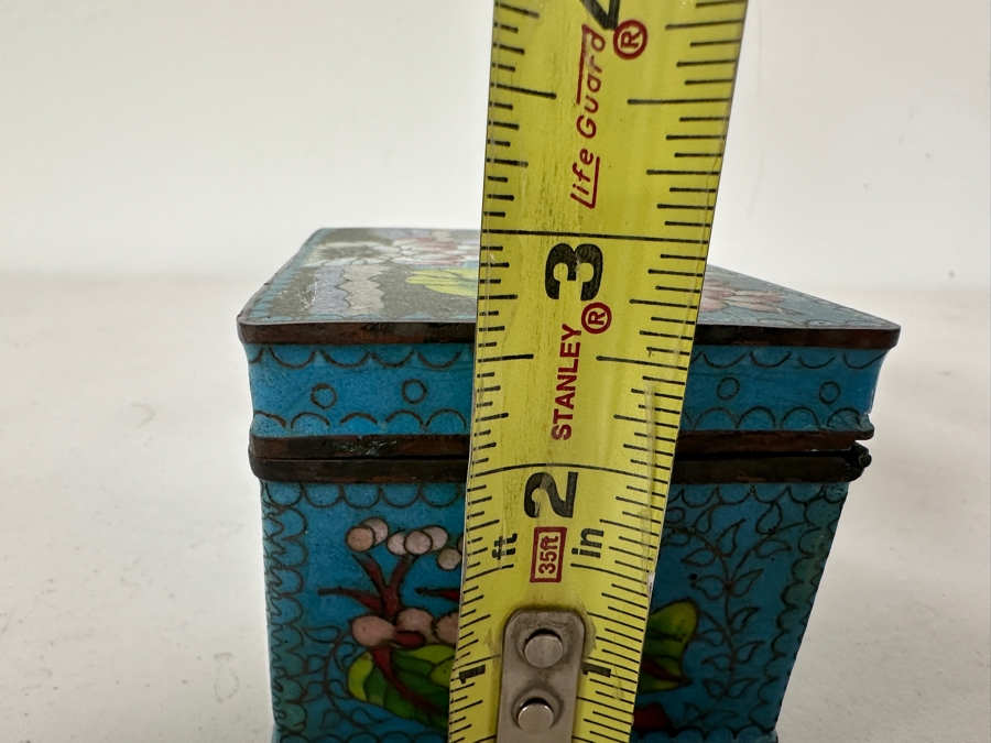 Antique Chinese Ching Dynasty Cloisonne Box 5.25 X 3 X 2.5 [Photo 18]