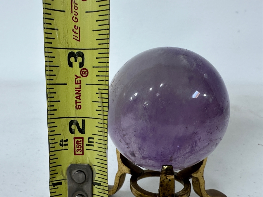 Just Added - Amethyst Sphere On A Metal Base 3H Including Stand [Photo 11]